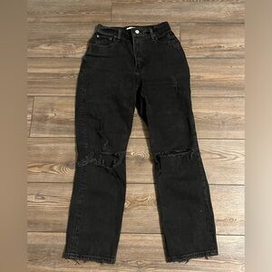 Abercrombie & Fitch Black Jeans - Curve Love 90s Straight Ultra High Rise